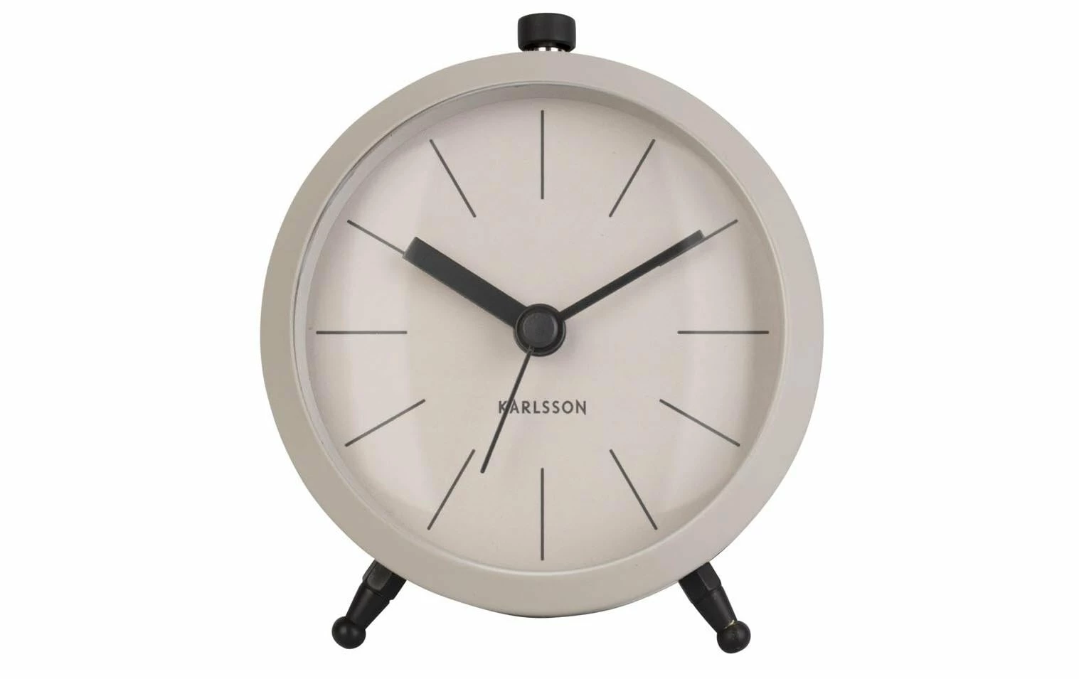 KARLSSON Réveil Classique Bouton Gris Mat - Réveils