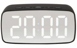 KARLSSON Réveil Numérique Mirror Ovale Noir - Réveils