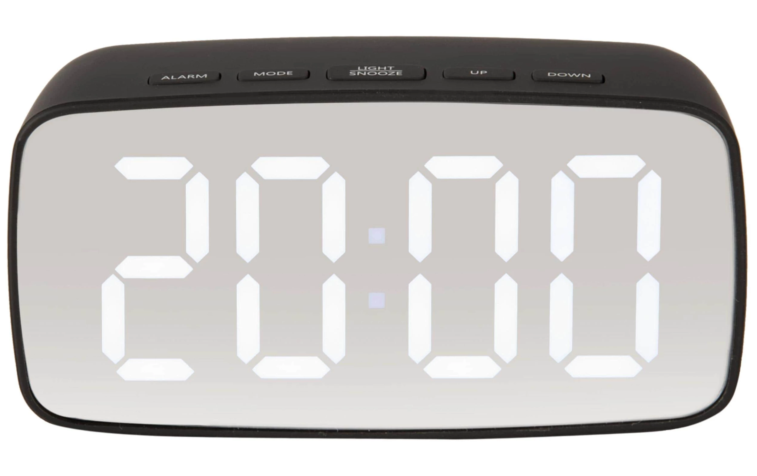 KARLSSON Réveil Numérique Mirror Ovale Noir - Réveils