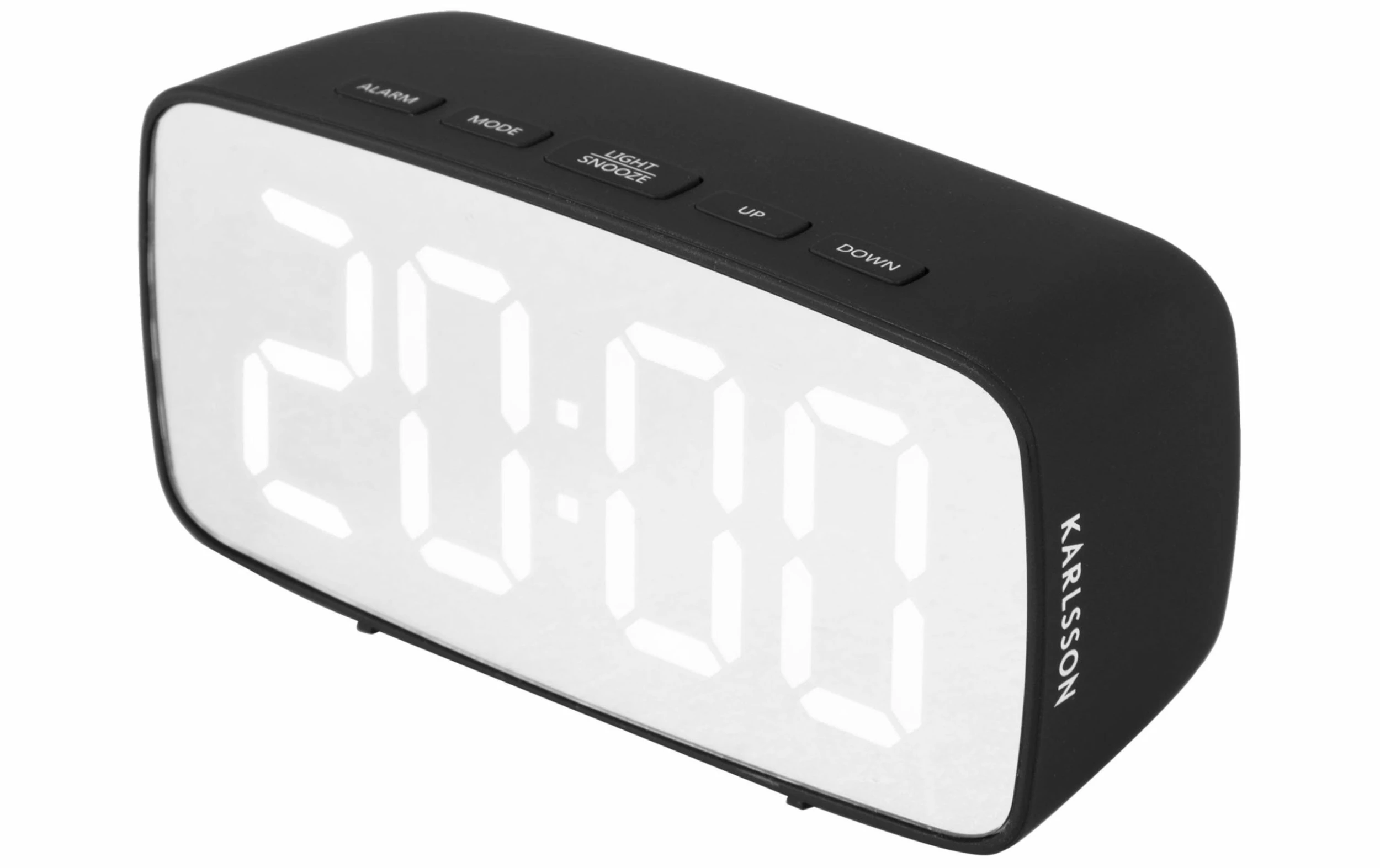 KARLSSON Réveil Numérique Mirror Ovale Noir - Réveils – Image 2