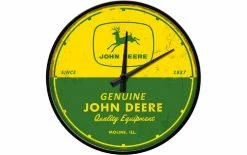 Nostalgic Art Horloge Murale Genuine John Deere Ø 31 Cm, Jaune/Vert - Horloge Murale