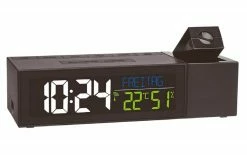 TFA Dostmann Spectacle De Réveil Par Radio-projection Avec Le Climat Intérieur, Noir - Horloge Murale