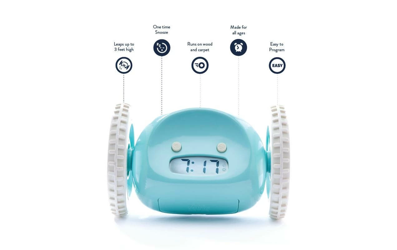 Réveil En Fuite Clocky Rose - Réveils – Image 2