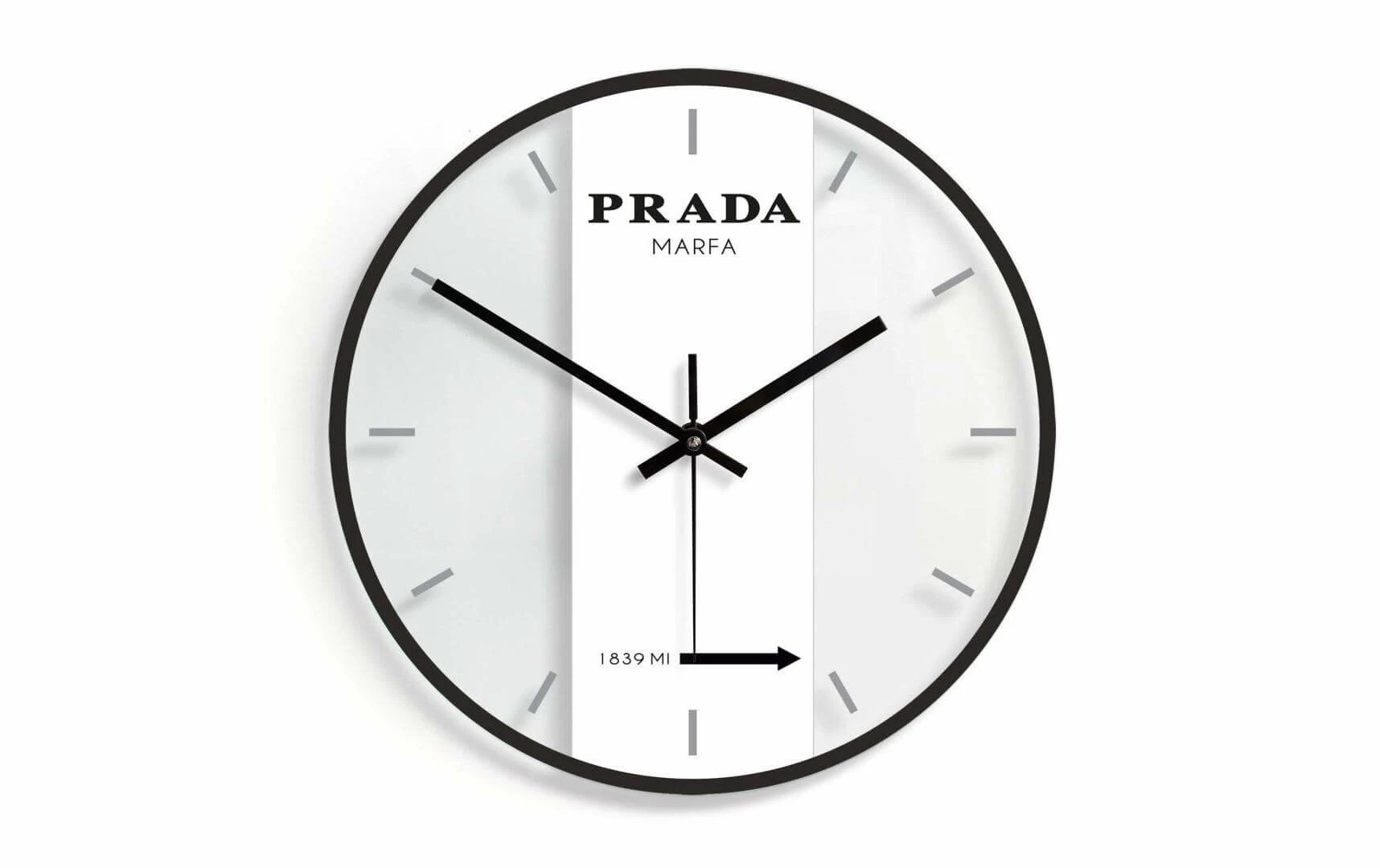 Trenddeko Horloge Murale Prada Marfa Ă 30 Cm, Verre - Horloge Murale