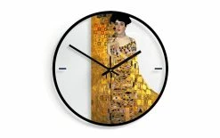 Trenddeko Horloge Murale Klimt, Portrait D'Adele Bloch-Bauer Ø 30 Cm - Horloge Murale