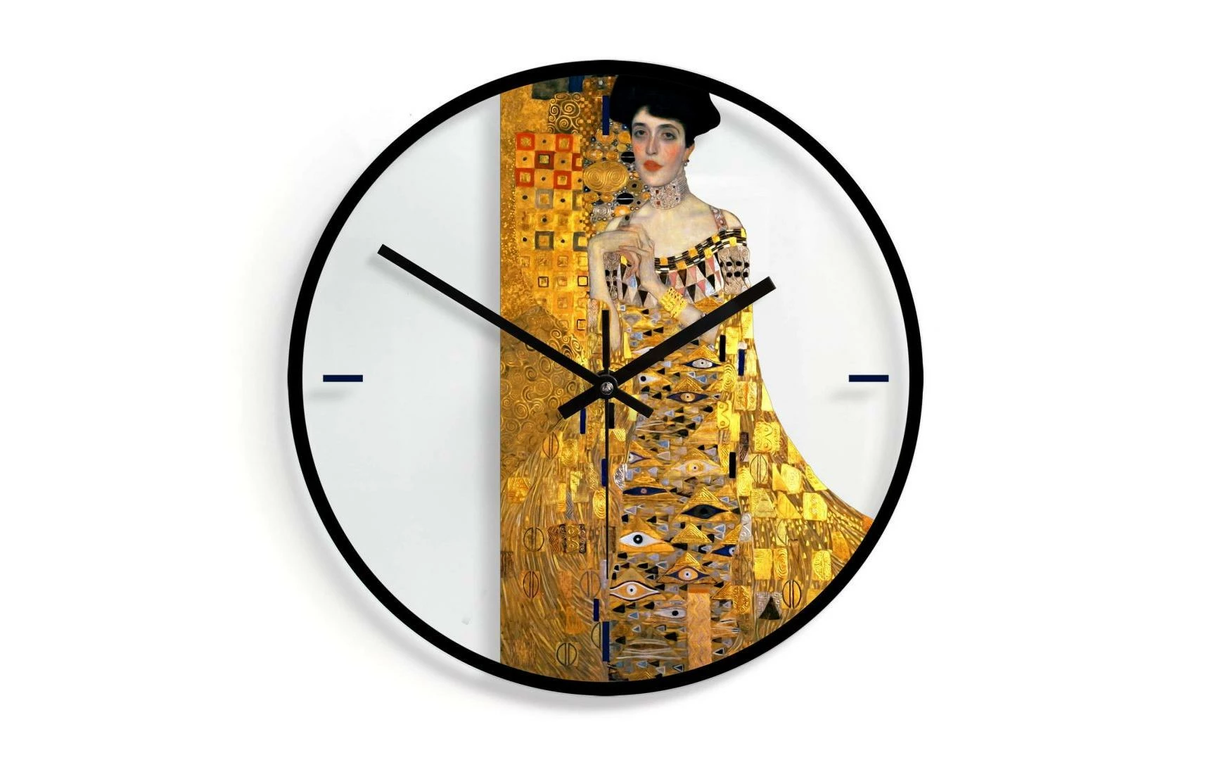 Trenddeko Horloge Murale Klimt, Portrait D'Adele Bloch-Bauer Ø 30 Cm - Horloge Murale