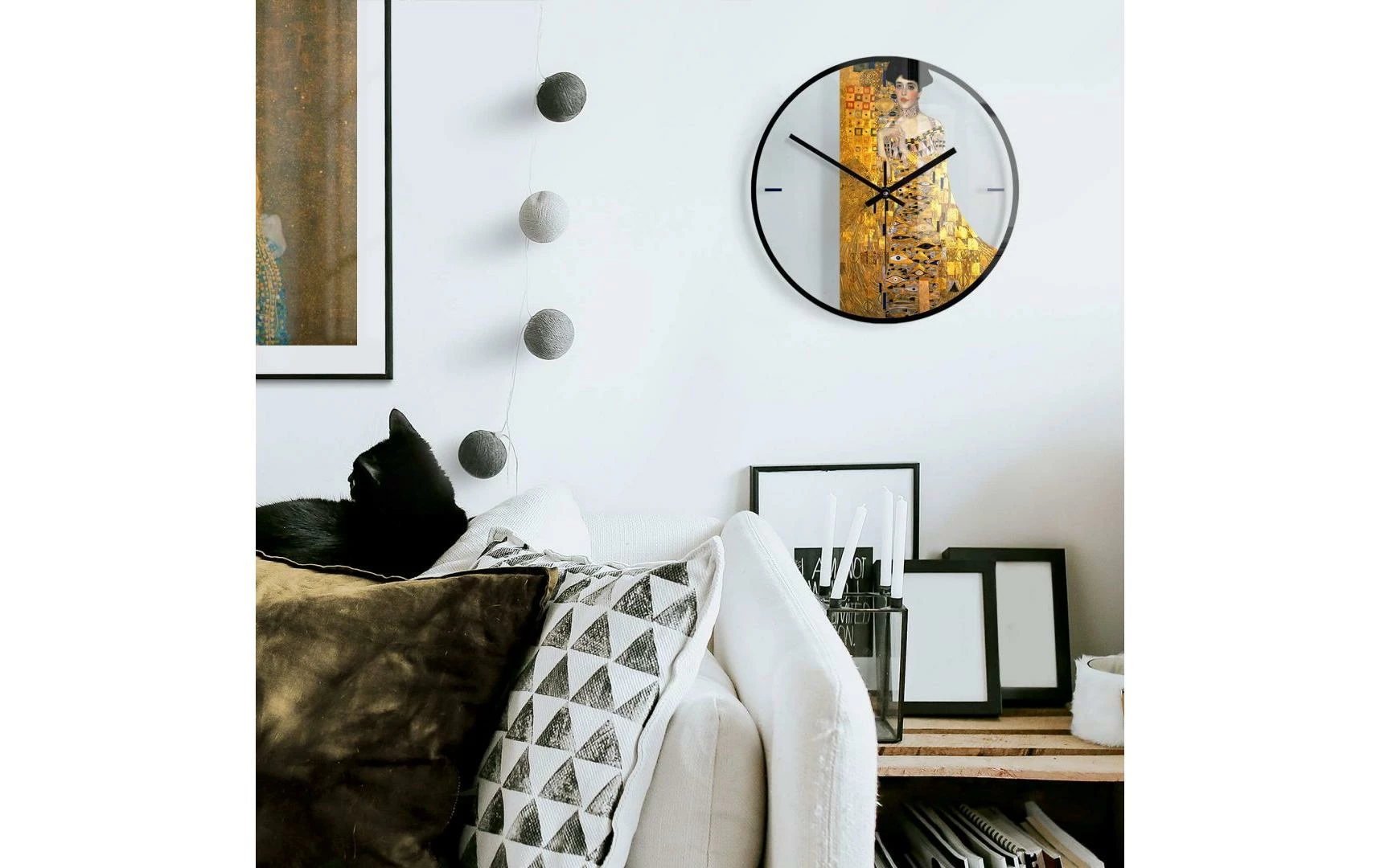 Trenddeko Horloge Murale Klimt, Portrait D'Adele Bloch-Bauer Ø 30 Cm - Horloge Murale – Image 2