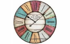 TFA Dostmann Horloge Murale Vintage XXL Old Town Ø 60,5 Cm, Multicolore - Horloge Murale