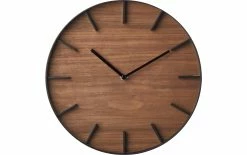 Yamazaki Horloge Murale Rin Ø 26.5 Cm, Brun/Noir - Horloge Murale