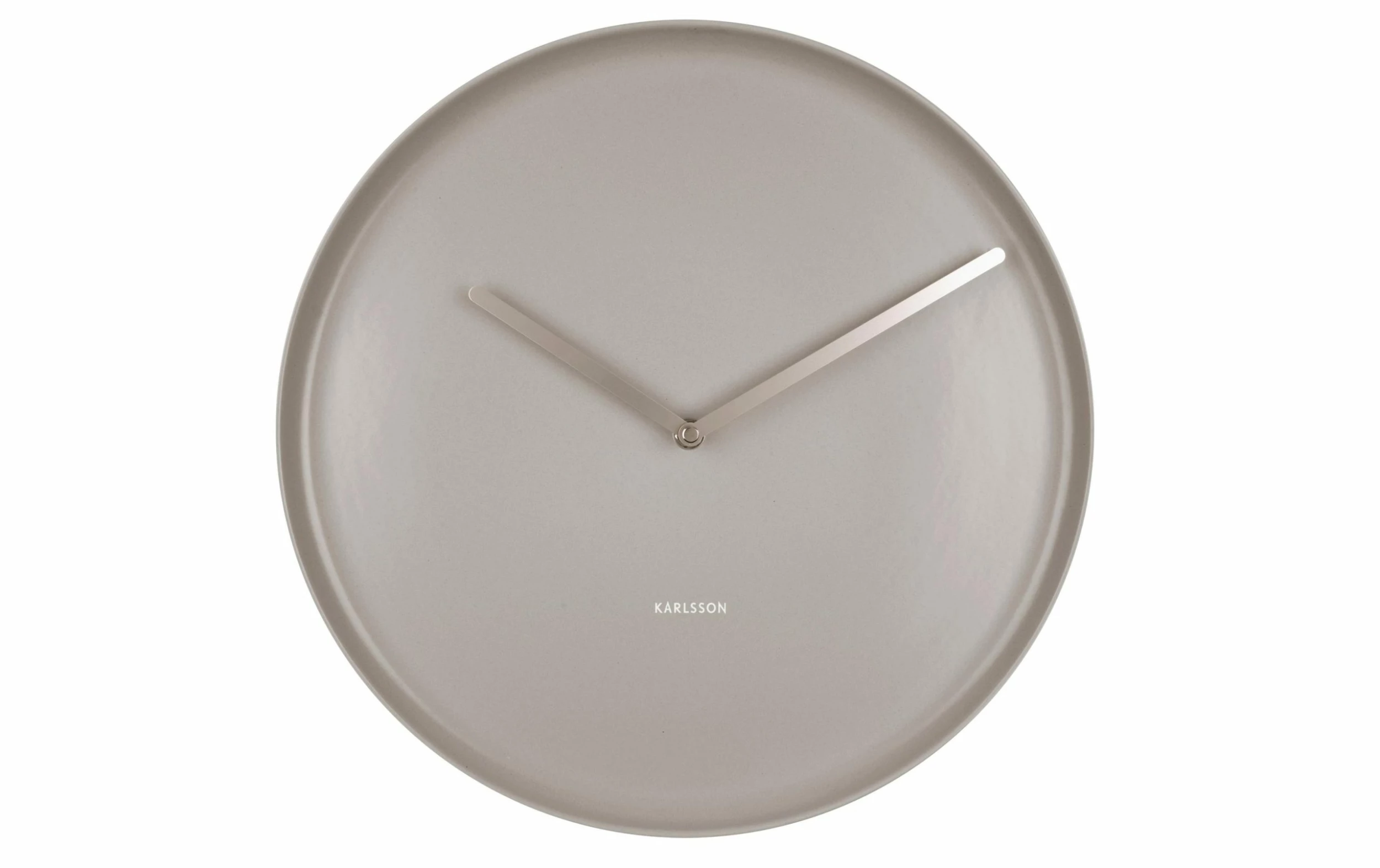KARLSSON Horloge Murale Plate Ø 35 Cm, Gris - Horloge Murale