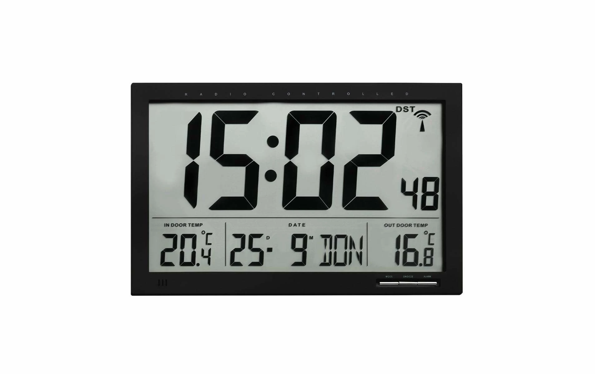 TFA Dostmann Horloge Radio-pilotée Noir - Horloge Murale