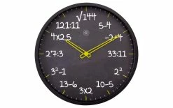 NeXtime Horloge Murale Maths Ă 30 Cm, Noir - Horloge Murale