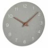 TFA Dostmann Horloge Murale Analogique Avec Aspect Bois Ø 29.7 Cm, Gris Béton - Horloge Murale