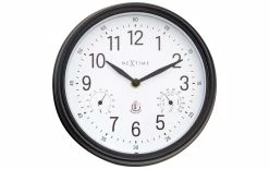 NeXtime Horloge De Jardin Jasmine Ø 23.4 Cm, Noir - Horloge Murale