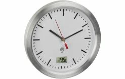 TFA Dostmann Horloge De Salle De Bain Radio Analogique Argenté - Horloge Murale