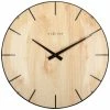 NeXtime Horloge Murale Dôme En Bois De Bordure Ø 35 Cm Brun Clair - Horloge Murale