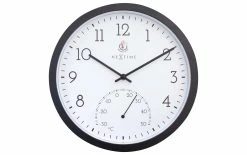 NeXtime Horloge De Jardin Marigold Ø 30.2 Cm, Noir - Horloge Murale