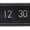 NeXtime Horloge De Bureau Petit Flip 18 X 10 X 7 Cm, Orange/Noir - Horloge Murale