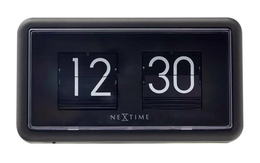 NeXtime Horloge De Bureau Petit Flip 18 X 10 X 7cm, Noir - Horloge Murale