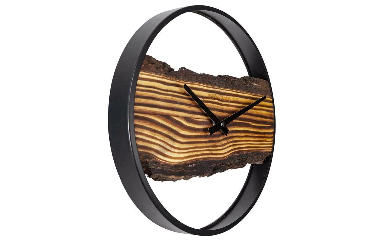 NeXtime Horloge Murale Forêt Ø 30 Cm, Brun - Horloge Murale – Image 3