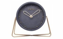 NeXtime Horloge De Bureau Réveil De Table Croisé Noir - Horloge Murale