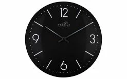 NeXtime Horloge Murale Radio Atomic Ø 35 Cm, Noir - Horloge Murale