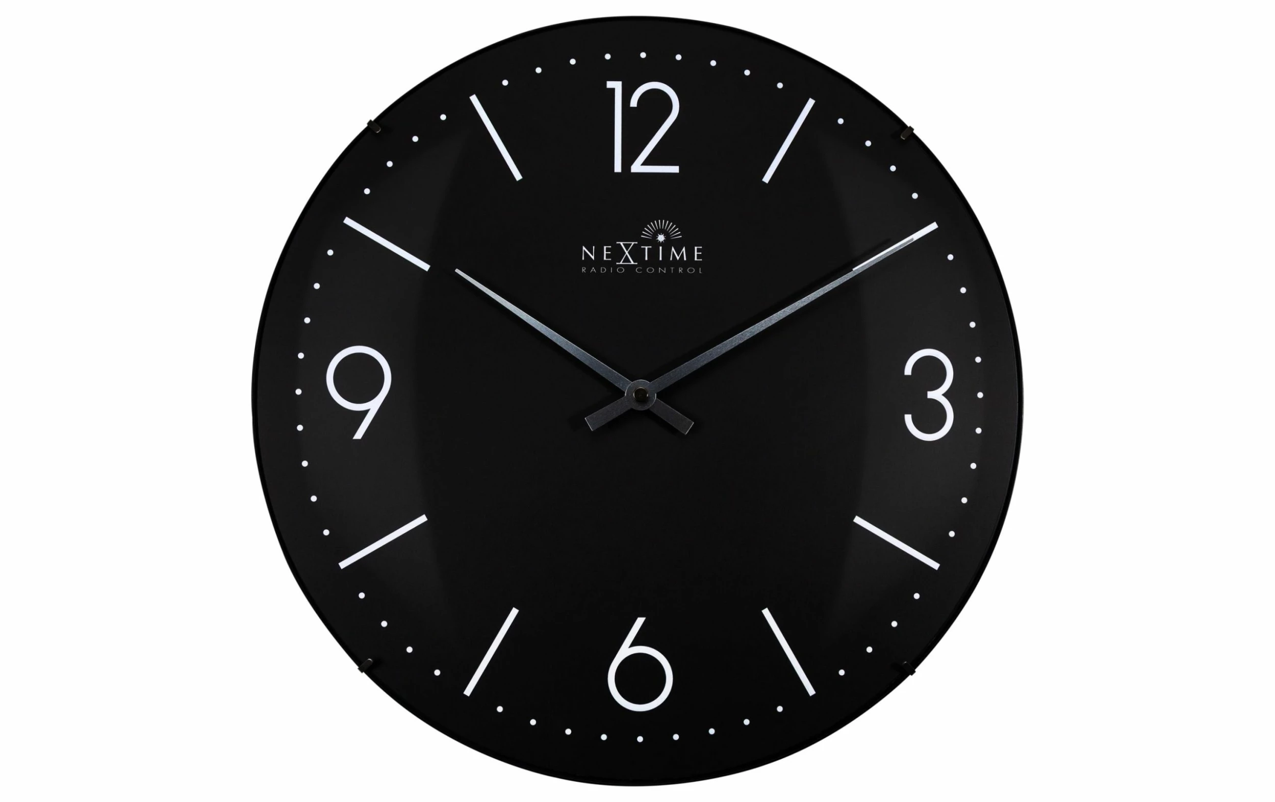 NeXtime Horloge Murale Radio Atomic Ø 35 Cm, Noir - Horloge Murale