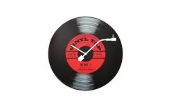 NeXtime Horloge Murale Robinet En Vinyle Ø 43 Cm Noir/Rouge - Horloge Murale