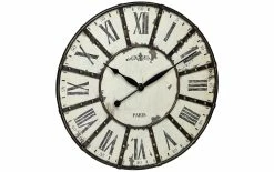 TFA Dostmann Horloge Murale Vintage XXL Ø 57 Cm, Crème/Noir - Horloge Murale