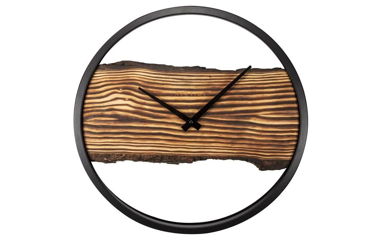 NeXtime Horloge Murale Grande Forêt Ø 45 Cm, Brun - Horloge Murale