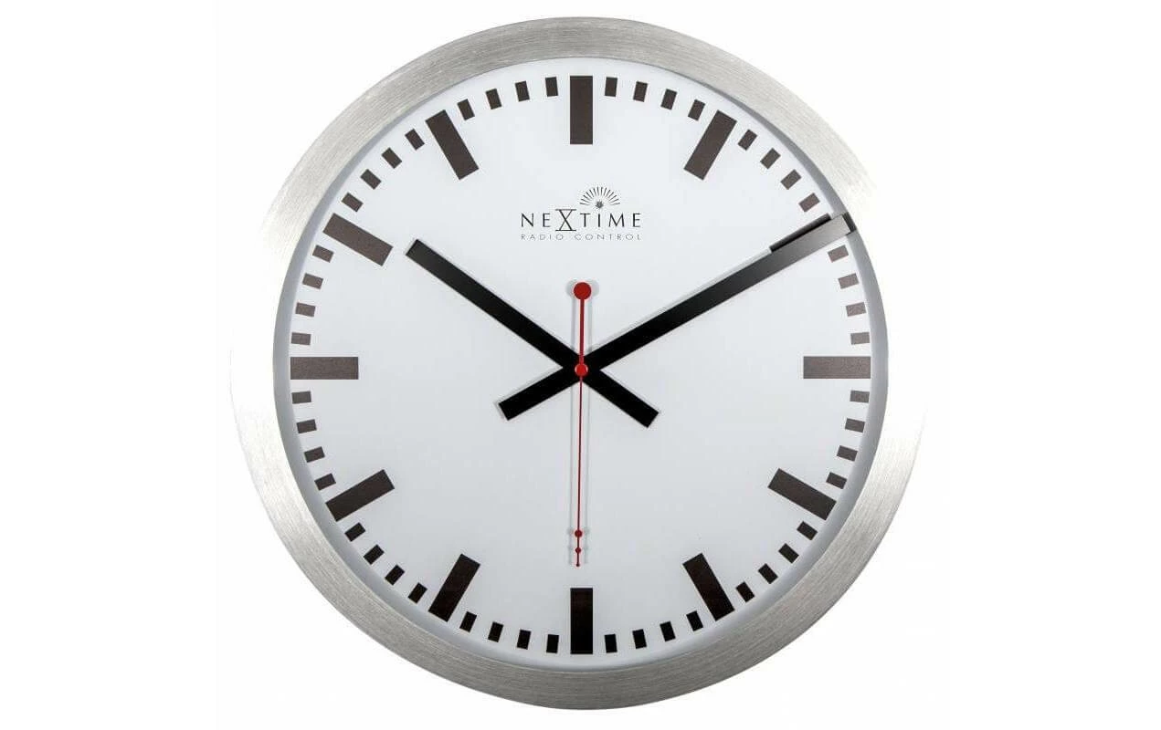 NeXtime Horloge Murale Station RCC Ø 35 Cm Blanc - Horloge Murale