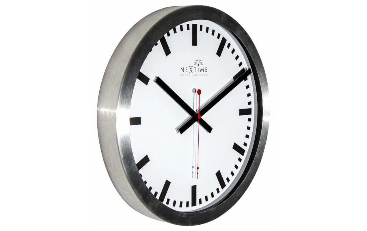 NeXtime Horloge Murale Station RCC Ø 35 Cm Blanc - Horloge Murale – Image 2