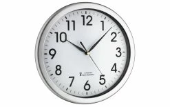 TFA Dostmann Horloge Murale Radio Corona Ø 30,8 Cm, Argent - Horloge Murale