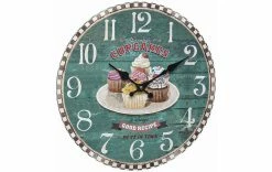 TFA Dostmann Horloge Murale Vintage Cupcakes Ø 33.7 Cm, Multicolore - Horloge Murale