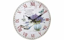 TFA Dostmann Horloge Murale Vintage La Lavande Ø 33.7 Cm, Multicolore - Horloge Murale