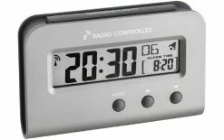 TFA Dostmann Réveil Radio-piloté Digital Argent - Réveils