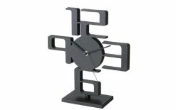 Boltze Horloge De Bureau Stadium 27 X 8 Cm, Noir Mat - Horloge Murale