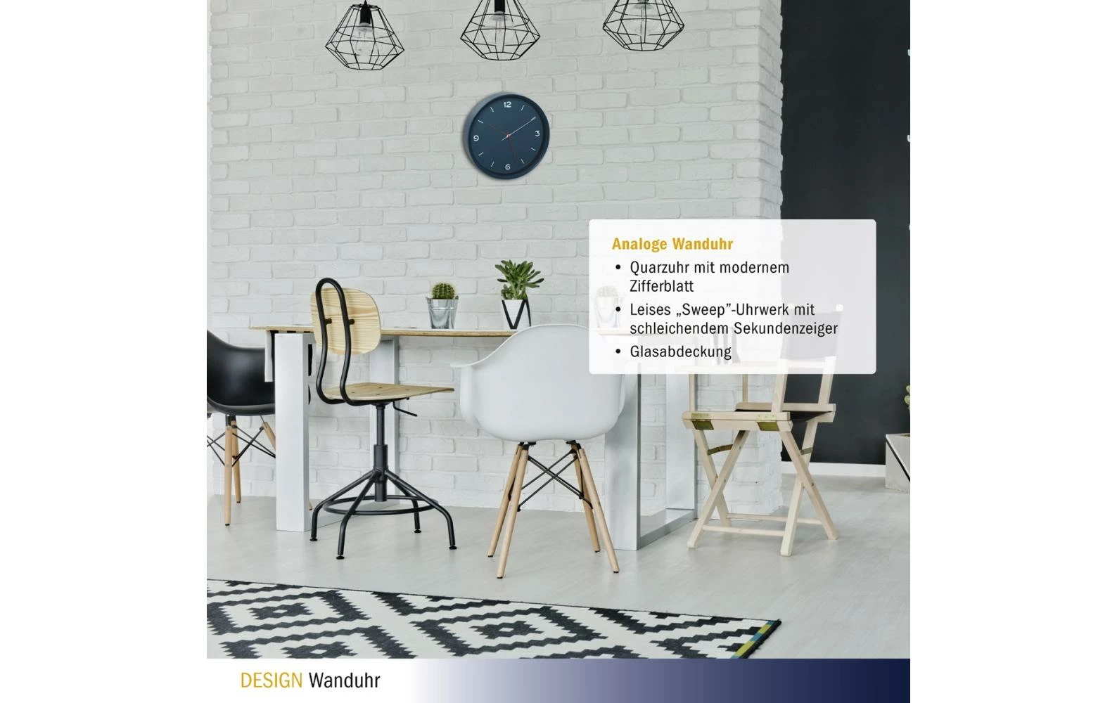 TFA Dostmann Horloge Murale Analogique Pétrole, Ø 30,9 Cm - Horloge Murale – Image 3