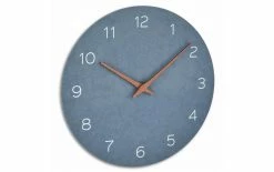 TFA Dostmann Horloge Murale Analogique Avec Aspect Bois Ø 29.7 Cm, Bleu Pigeon - Horloge Murale