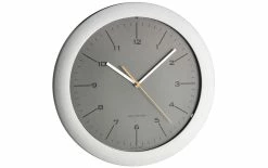TFA Dostmann Horloge Murale Radio 30,2 Cm, Gris/Argenté - Horloge Murale