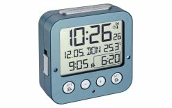 TFA Dostmann Réveil Radio-piloté Bingo Turquoise - Réveils