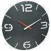 TFA Dostmann Horloge Murale Radio Contour Anthracite, Ø 35 Cm - Horloge Murale