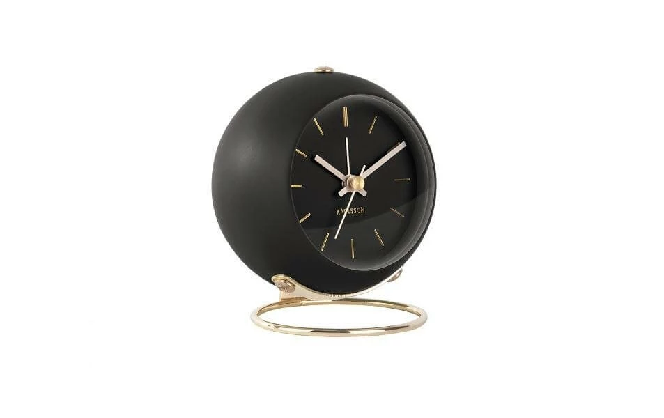KARLSSON Réveil Classique Globe Noir - Réveils – Image 2