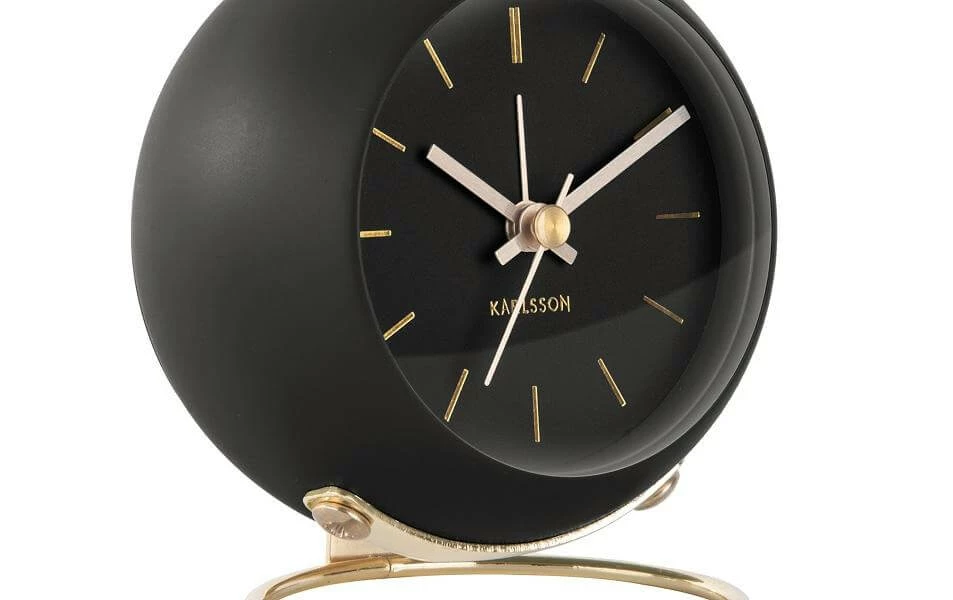 KARLSSON Réveil Classique Globe Noir - Réveils – Image 3