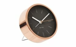 KARLSSON Réveil Classique Minimal Cuivre/Noir - Réveils