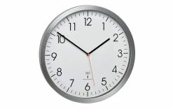 TFA Dostmann Horloge Murale Radio Argenté - Horloge Murale