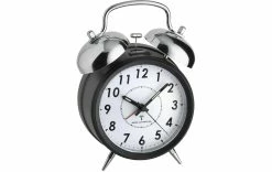 TFA Dostmann Réveil Radio-piloté Avec Double Cloche, Noire - Réveils