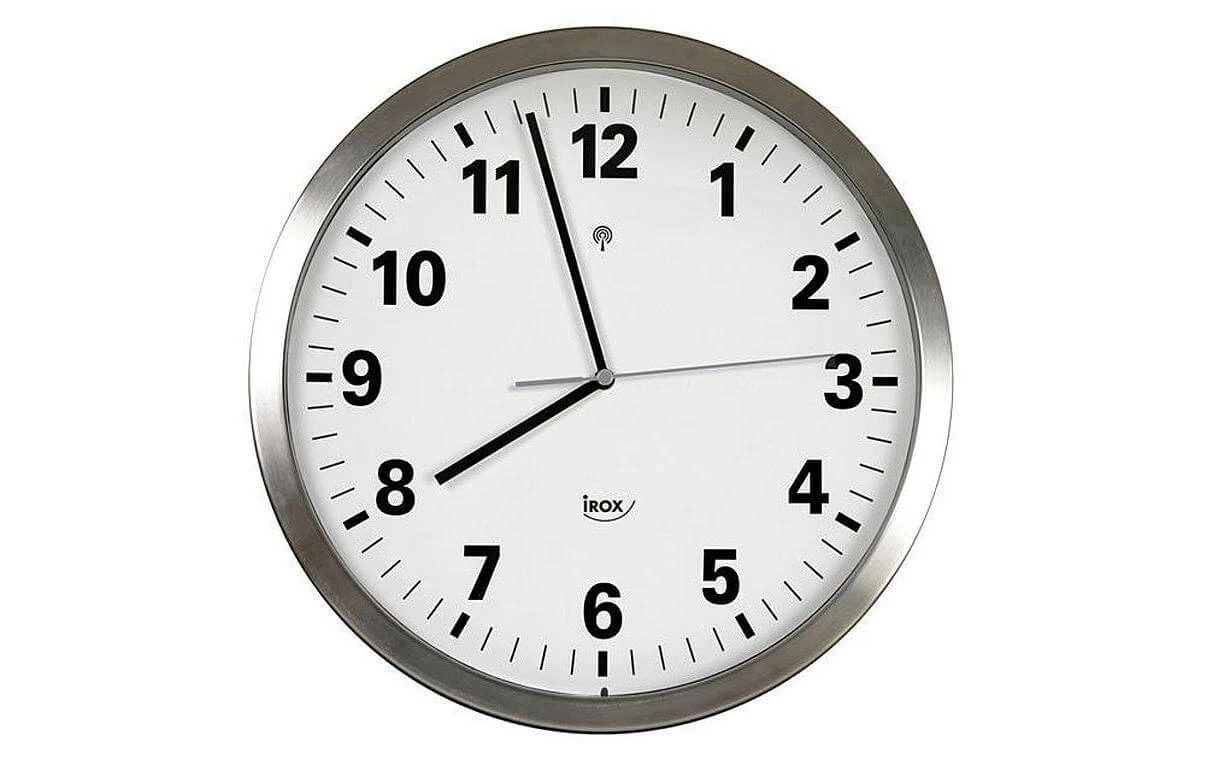 Irox Horloge Murale Radio Luna 5-2 Ø 298 Mm Argenté - Horloge Murale