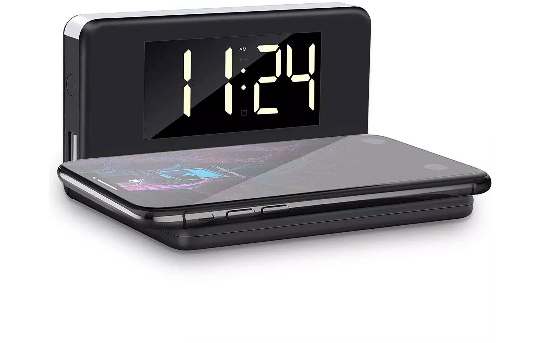 Xqisit Réveil Numérique & Chargeur Sans Fil 10 W - Réveils