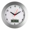 TFA Dostmann Horloge Murale Radio Ø 30 Cm, Argenté - Horloge Murale